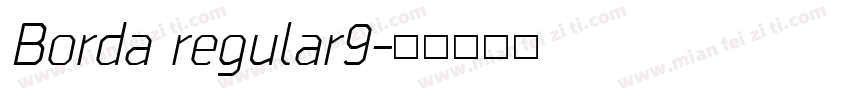 Borda regular9字体转换